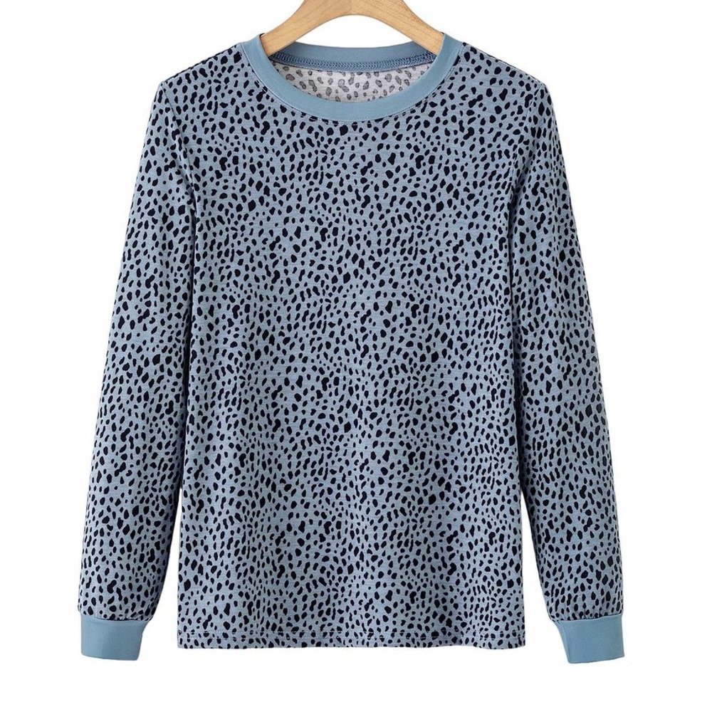 Animal Spotted Print Round Neck Long Sleeve Top X LARGE  (4411) - Picture 2 of 10